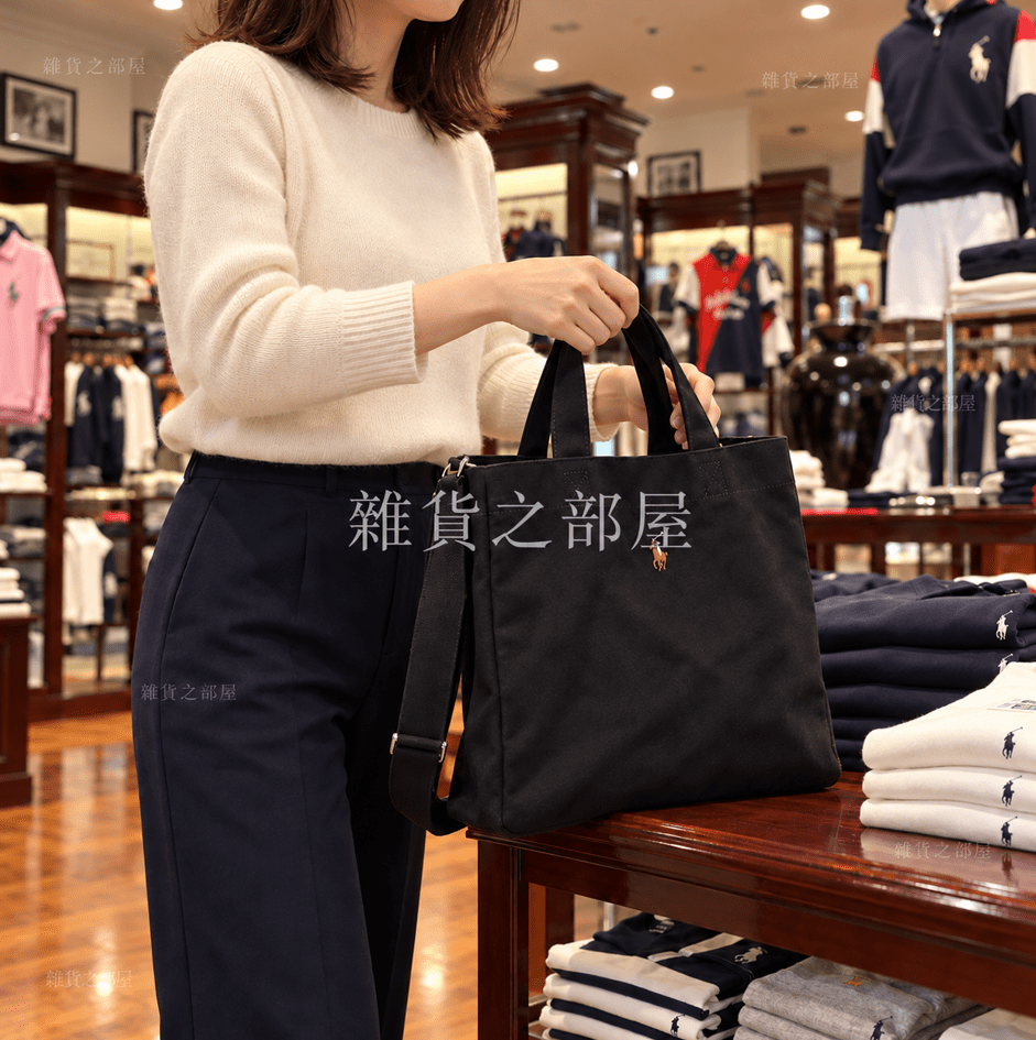 Polo帆布兩用Tote(團購) - jbh852