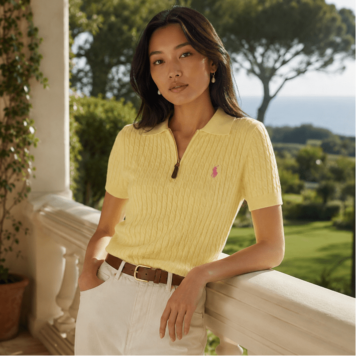 Ralph Lauren 麻花半拉鏈短袖衫(團購) - jbh852