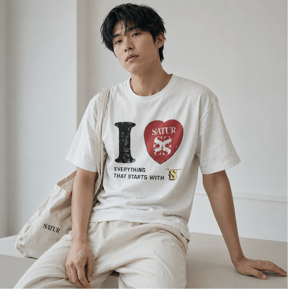 SATUR I Heart 印花Tee(團購) - jbh852