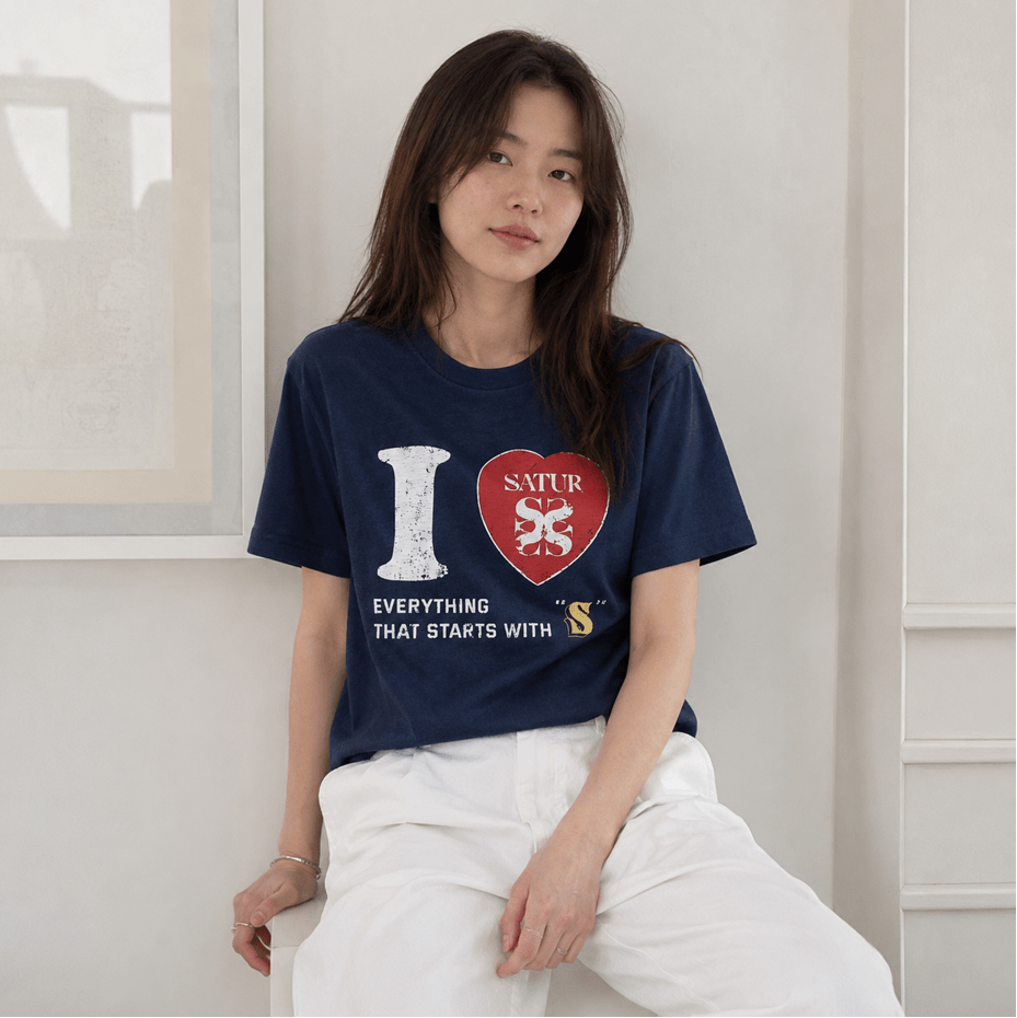 SATUR I Heart 印花Tee(團購) - jbh852