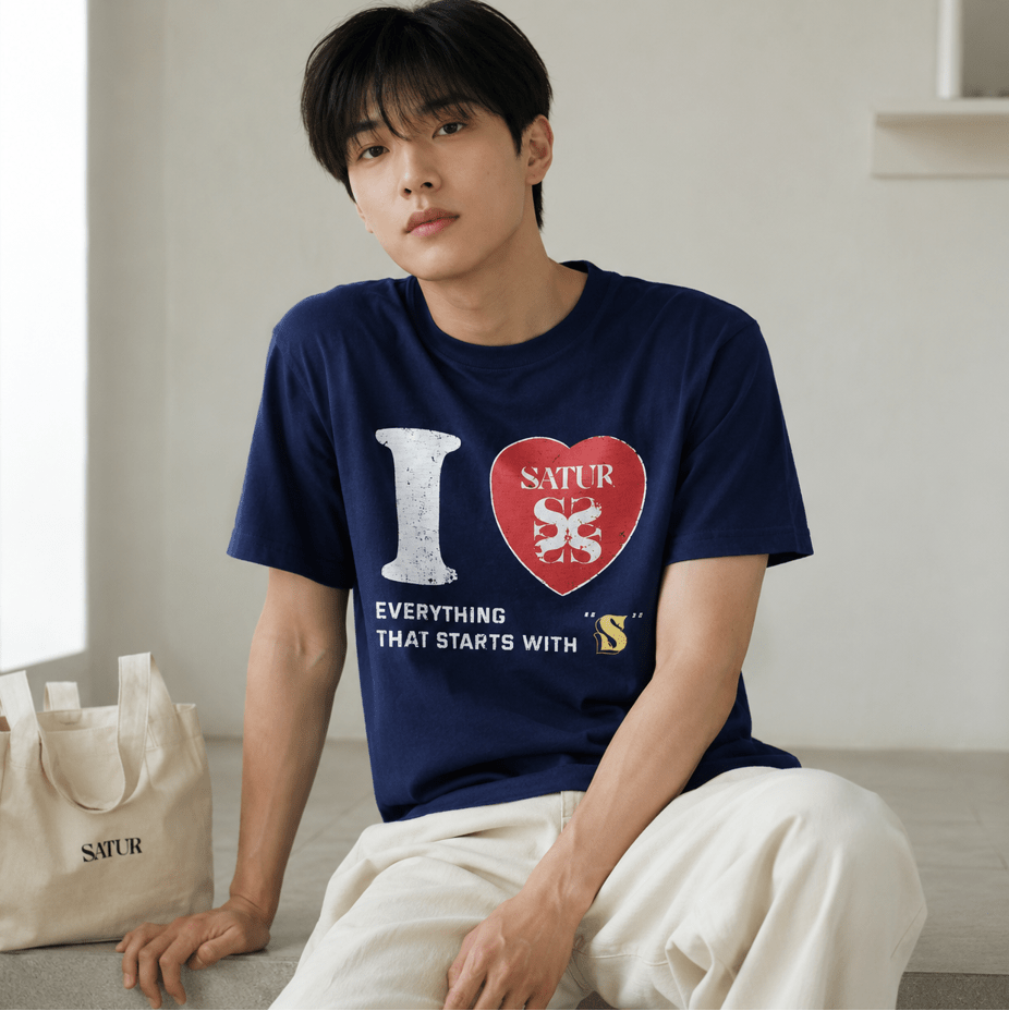 SATUR I Heart 印花Tee(團購) - jbh852