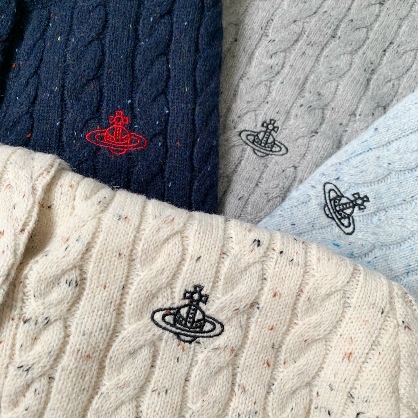 Westwood刺繡雪花點麻花開胸外套(團購) - jbh852