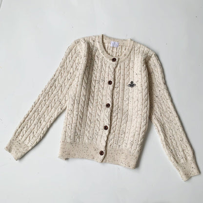 Westwood刺繡雪花點麻花開胸外套(團購) - jbh852