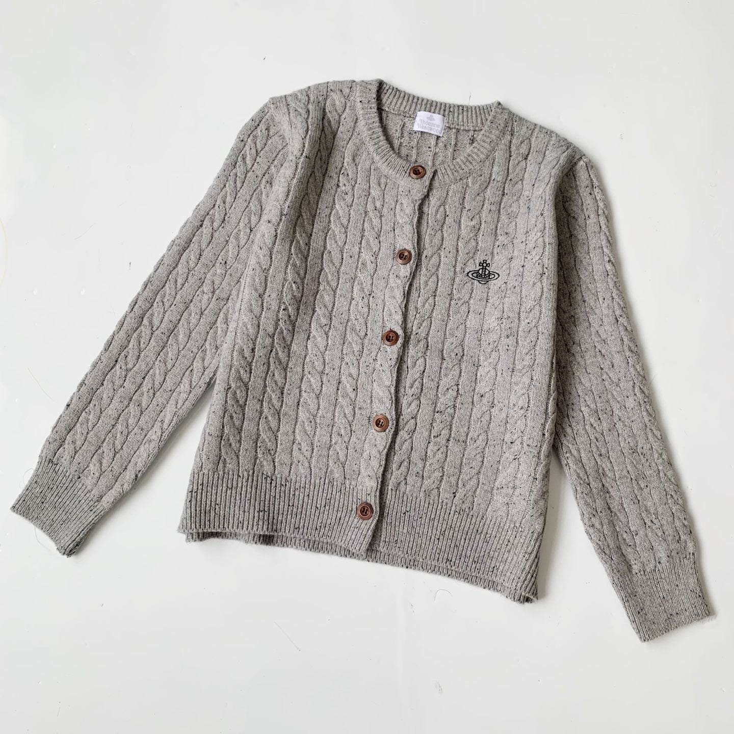 Westwood刺繡雪花點麻花開胸外套(團購) - jbh852