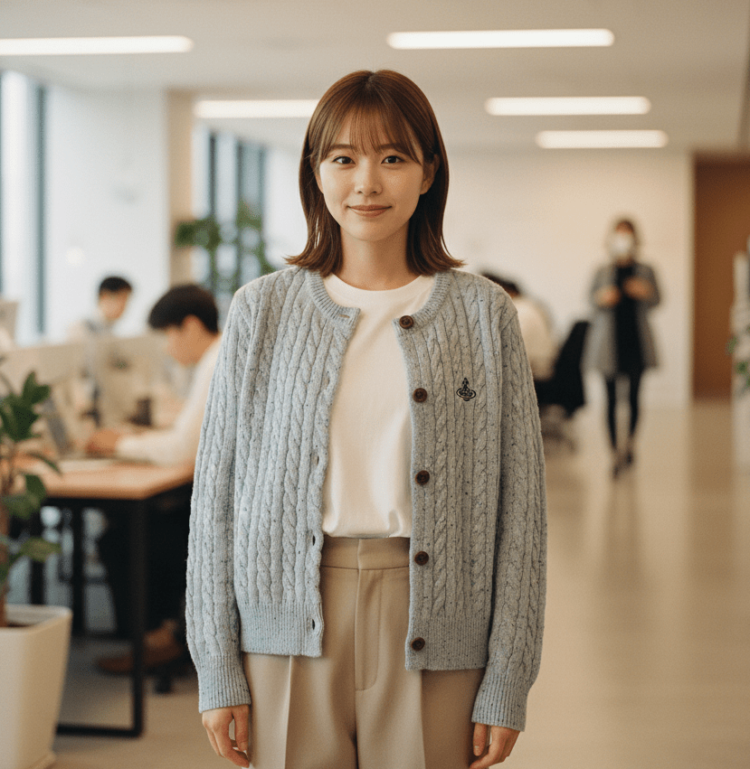 Westwood刺繡雪花點麻花開胸外套(團購) - jbh852