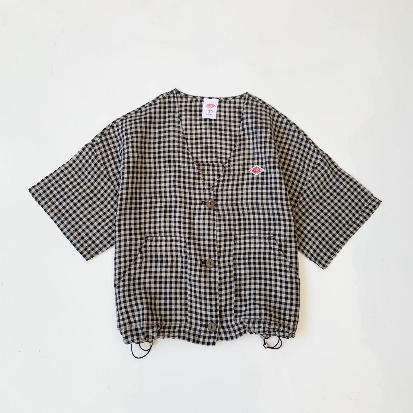 DANTON格紋V領衫(團購)