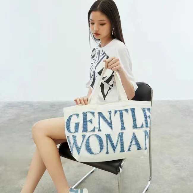 Gentle Woman牛仔布可上膊tote bag(團購) - jbh852