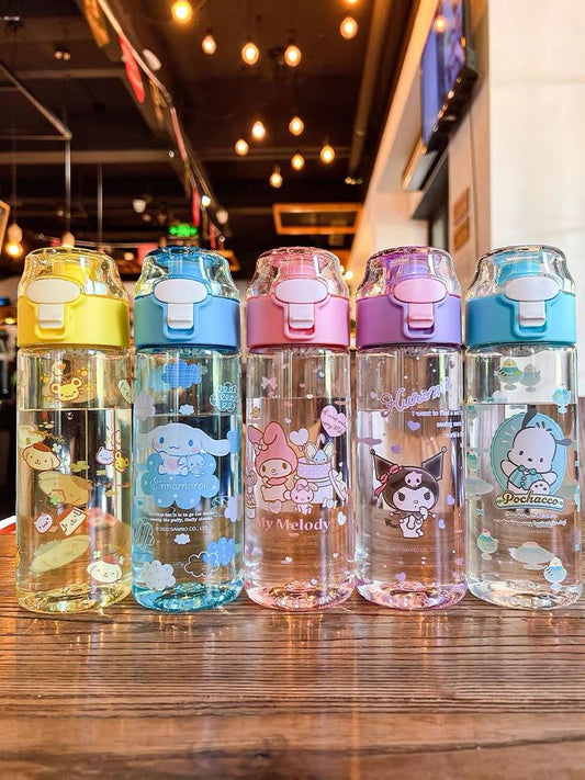 Sanrio 按鍵彈扣直飲水杯550ml(團購) - jbh852